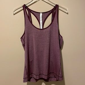 Lululemon Run the Day Tank Heathered Dark Adobe